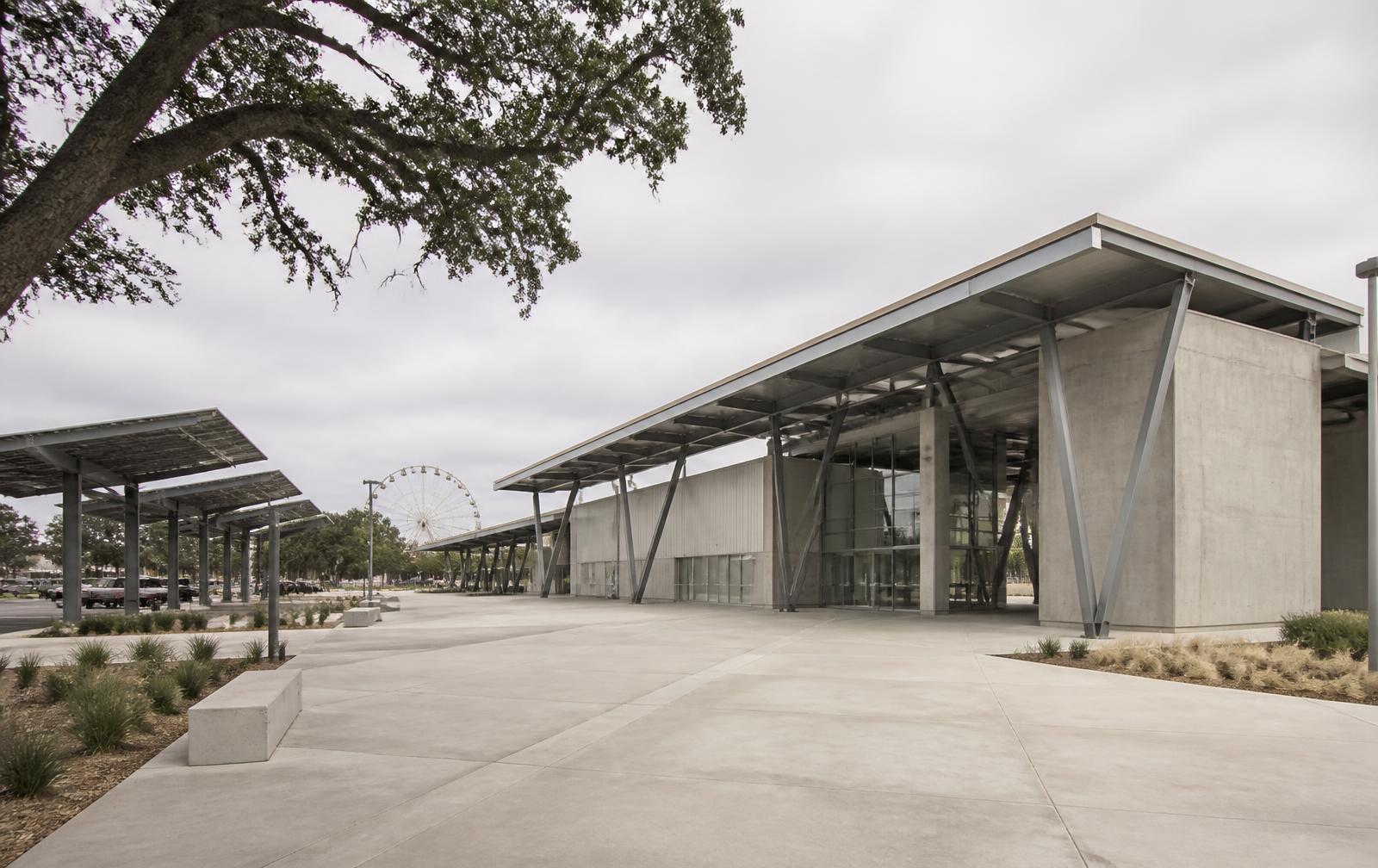Modern fairground pavilion architecture
